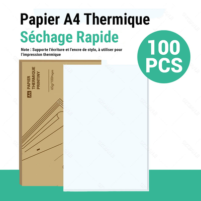 Papier A4 pour Imprimante Thermique 100 Pcs